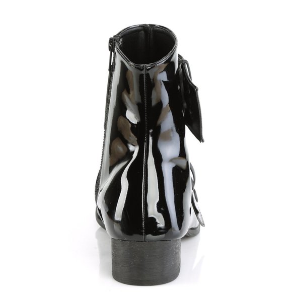 Gothic Men's Winklepicker Pointed Toe Patent Leather Ankle Boots - Picture 5 of 5